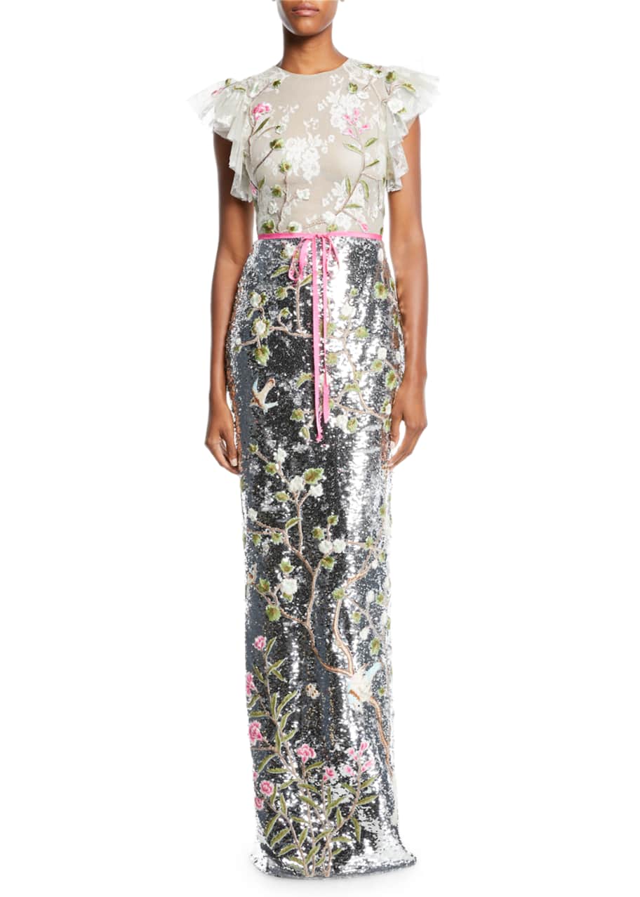 Monique lhuillier sequin dress deals