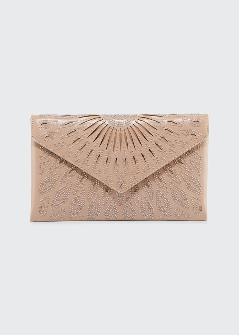 ALAIA Oum Beaded LaserCut Clutch Bag Bergdorf Goodman