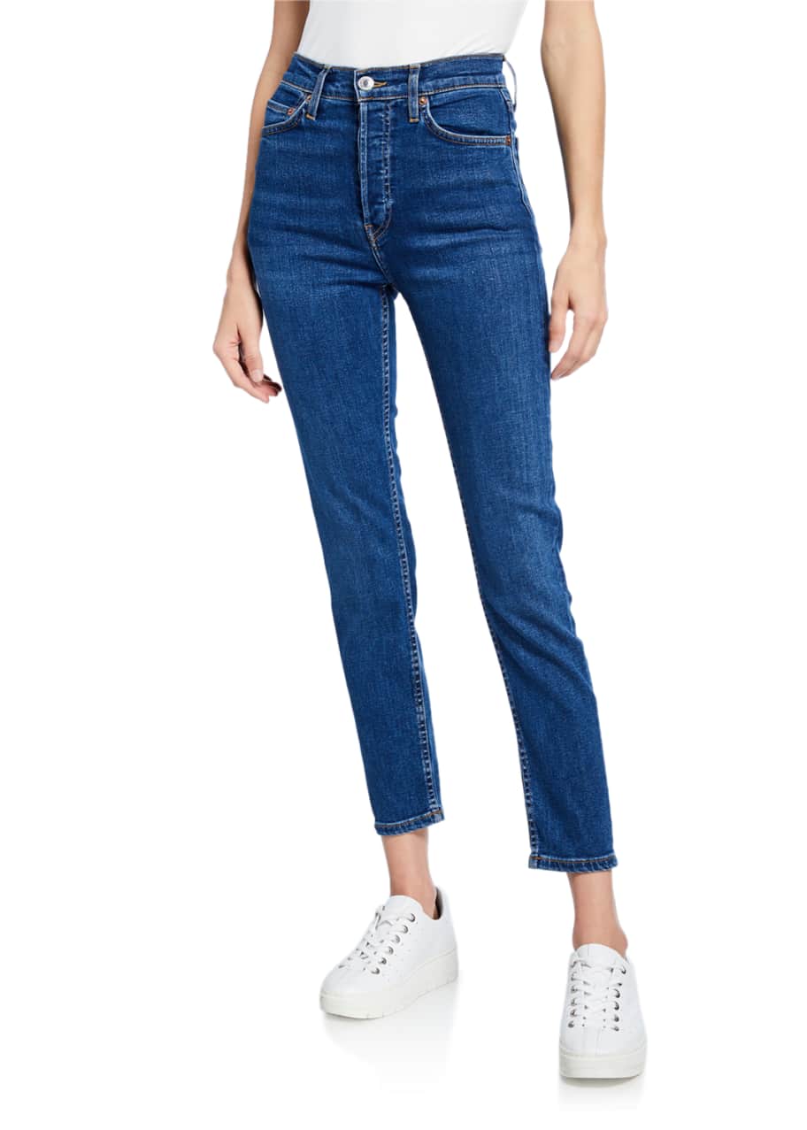 Image 1 of 1: High-Rise Ankle Crop Skinny Jeans