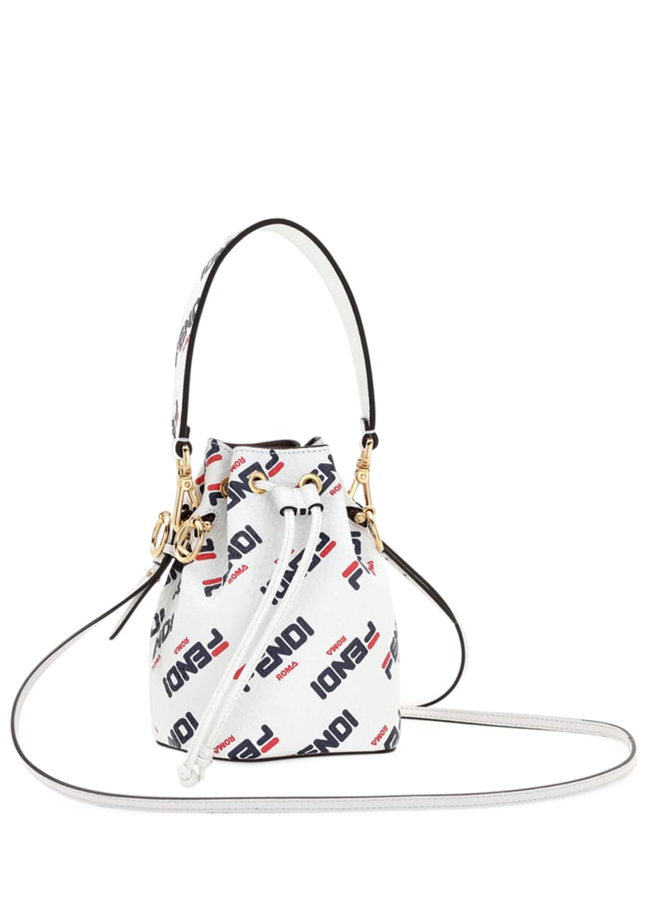 Fendi Mania Mon Tresor Bucket Bag, White