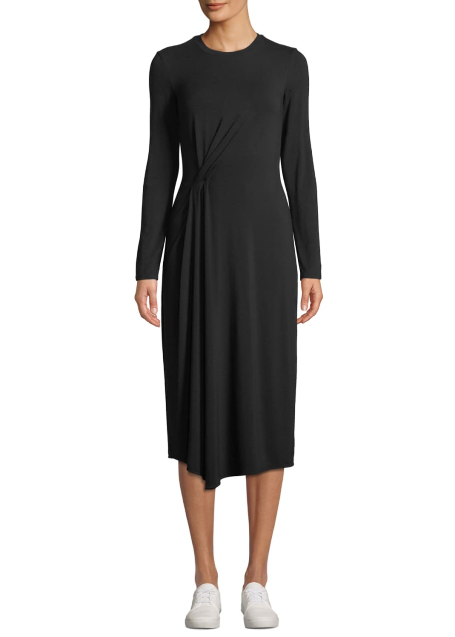 long sleeve maxi party wear dress for women Minimalist Sparkling Sequin V-neck Long Balloon Sleeve Slit Party Maxi Dress, Green / S