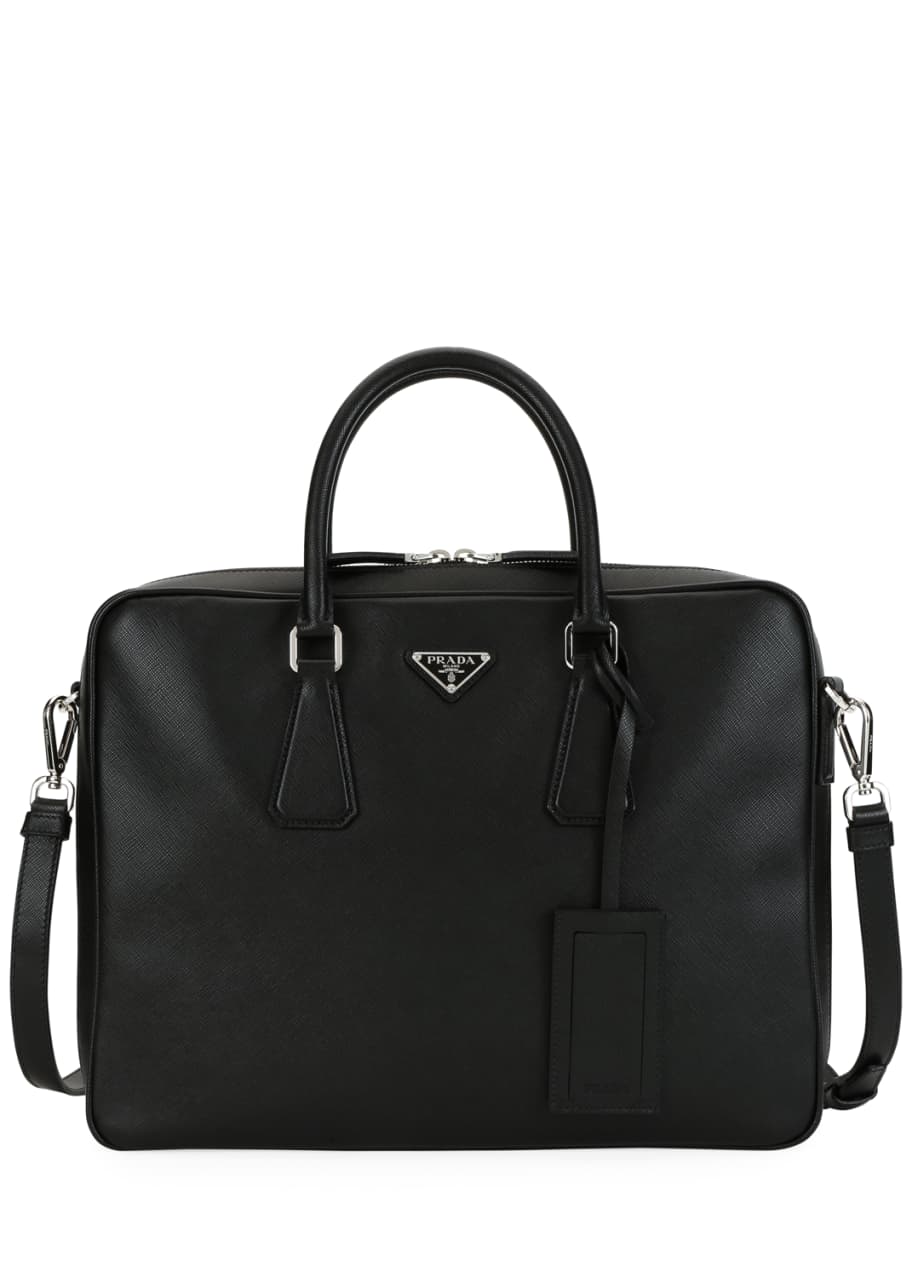Prada Men's Saffiano Leather Travel Briefcase Bergdorf Goodman