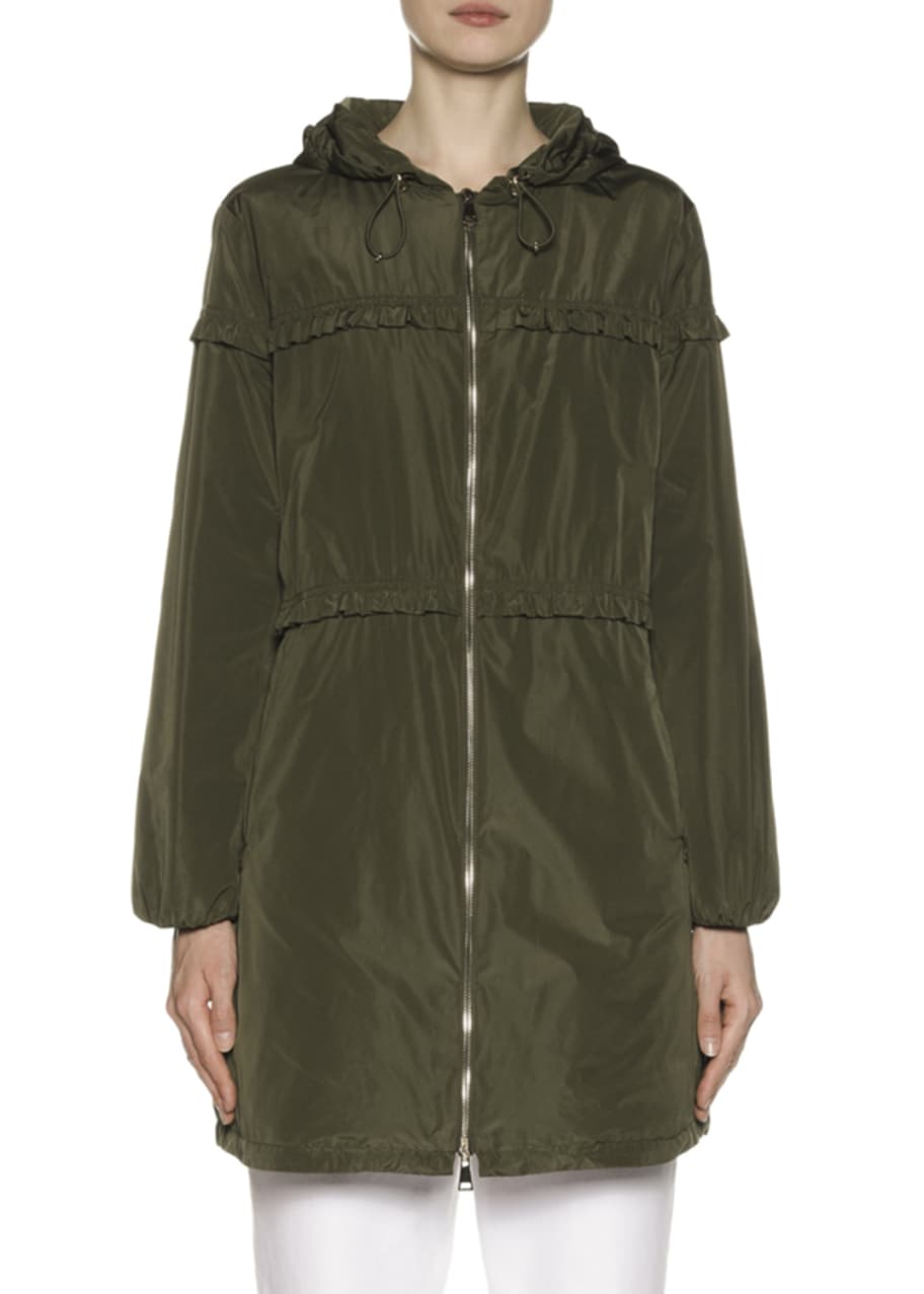 Luxembourg Hooded Ruffle Trim Jacket