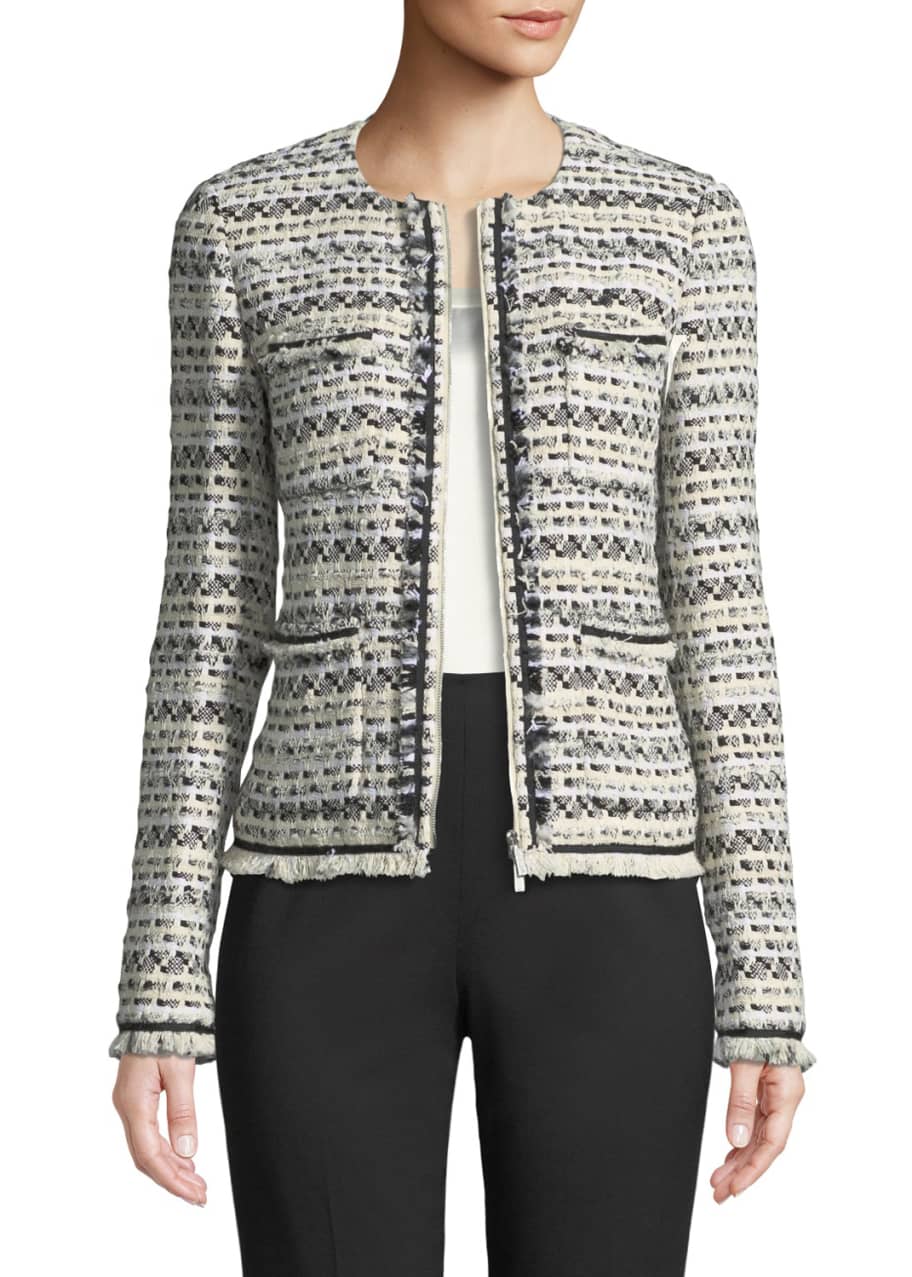 Lafayette 148 tweed jacket top