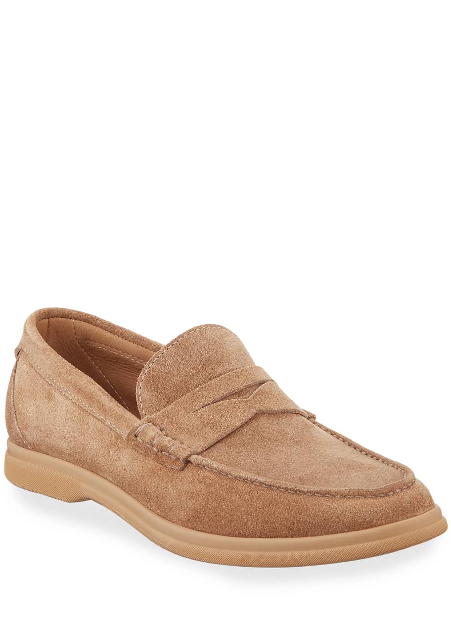 Image 1 of 1: Men's Suede Penny Loafers