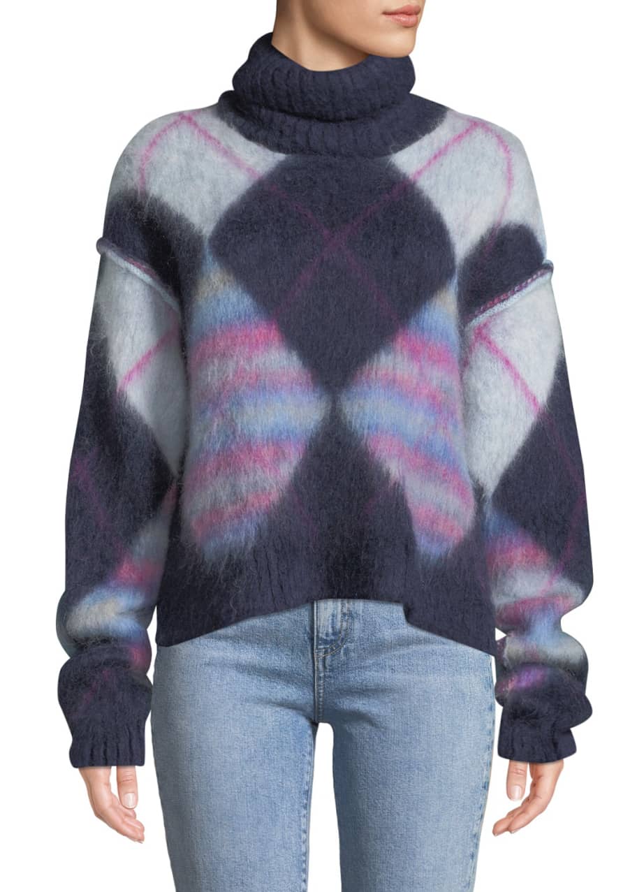 Chunky Mohair Turtleneck Sweater