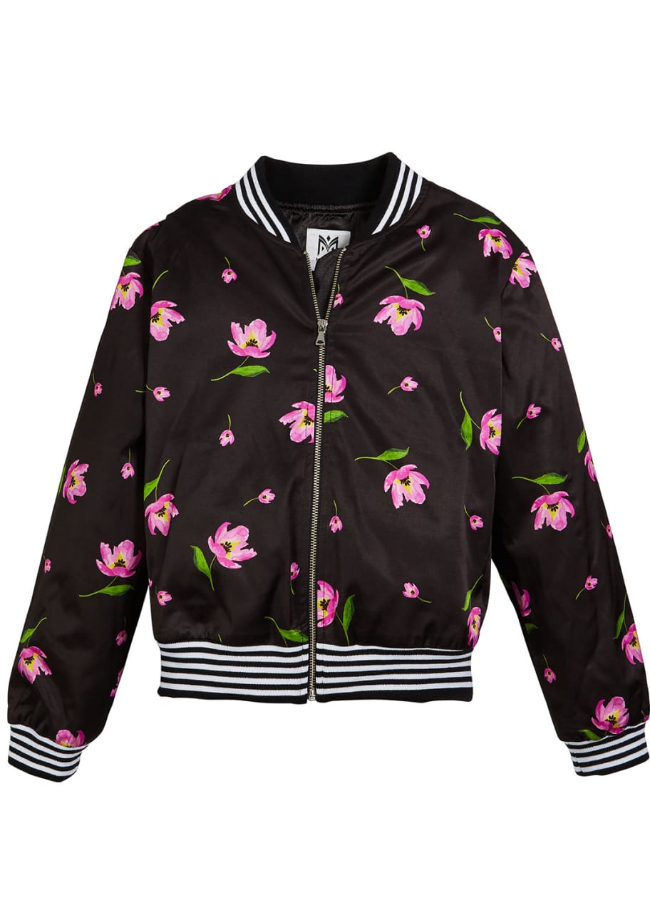 Milly Minis Floral-Print Bomber Jacket, Size 7-16 - Bergdorf Goodman
