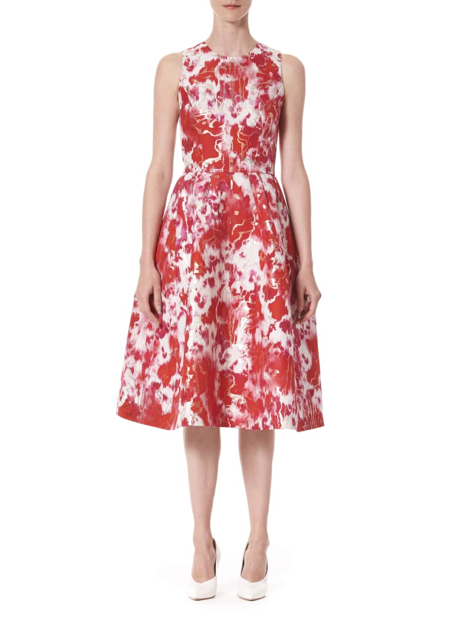 Carolina Herrera Sleeveless Patterned A-Line Dress - Bergdorf Goodman