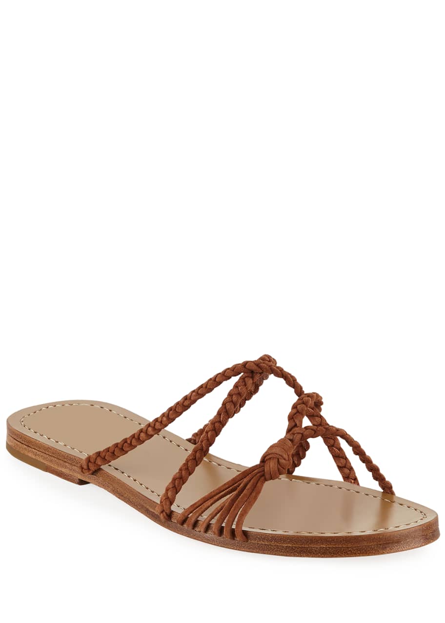 braided suede sandals
