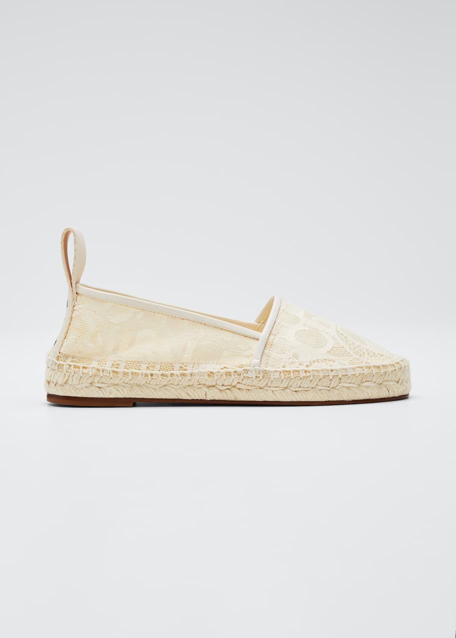 Woody Flat Logo Lace Espadrilles