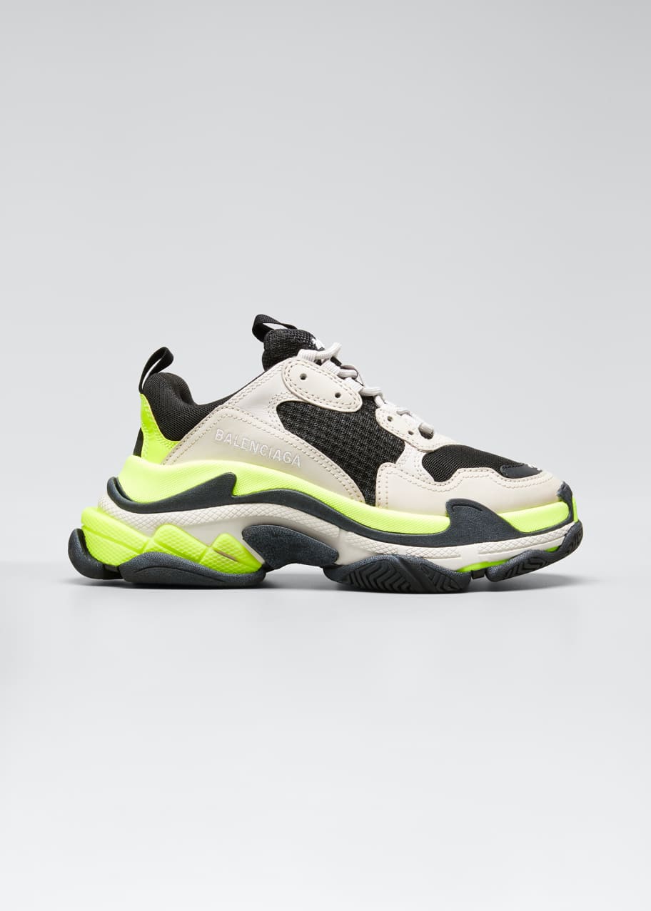 Image 1 of 1: Triple S Fluo Mesh Trainer Sneakers