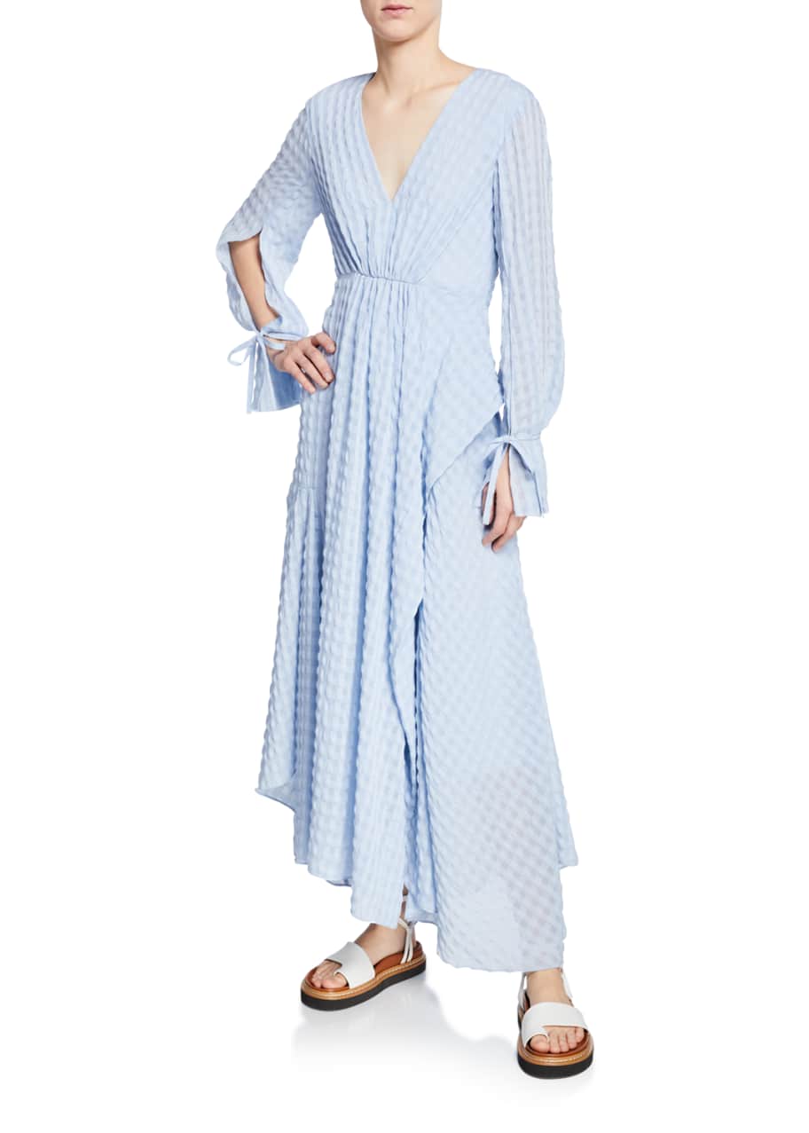 3.1 Phillip Lim LongSleeve Flare Chiffon Maxi Dress Bergdorf Goodman