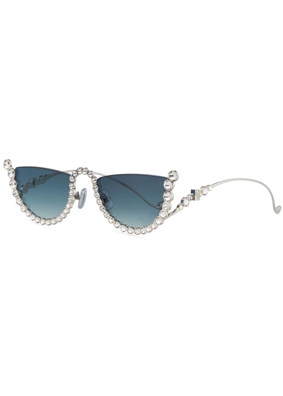 Semi-Rimless Crystal Sun Glasses SR-1x Sunglasses | Semi-Rimless Sport Shield Sunglasses | ROKA main image 2