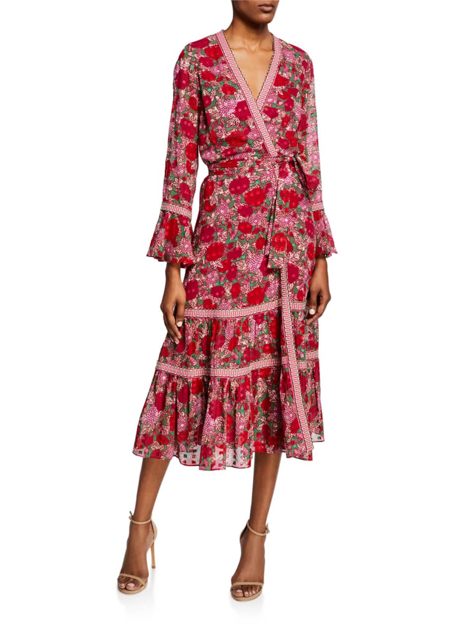 Alexis Marcas Floral Print Wrap Dress Bergdorf Goodman