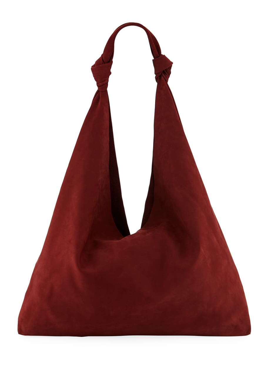 Image 1 of 1: Bindle Double-Knot Suede Shoulder Bag