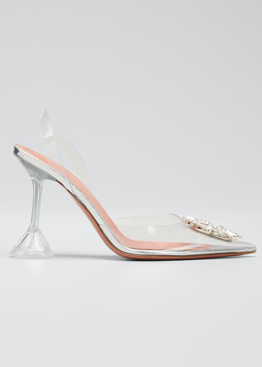 AMINA MUADDI Begum Glass Heel in Transparent