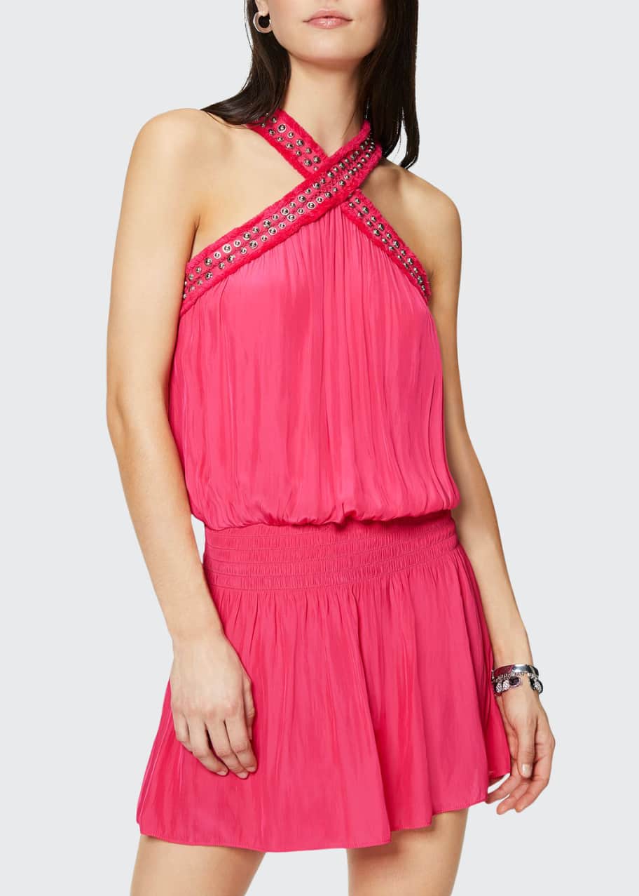 Ramy Brook Alara Halter Mini Dress Bergdorf Goodman