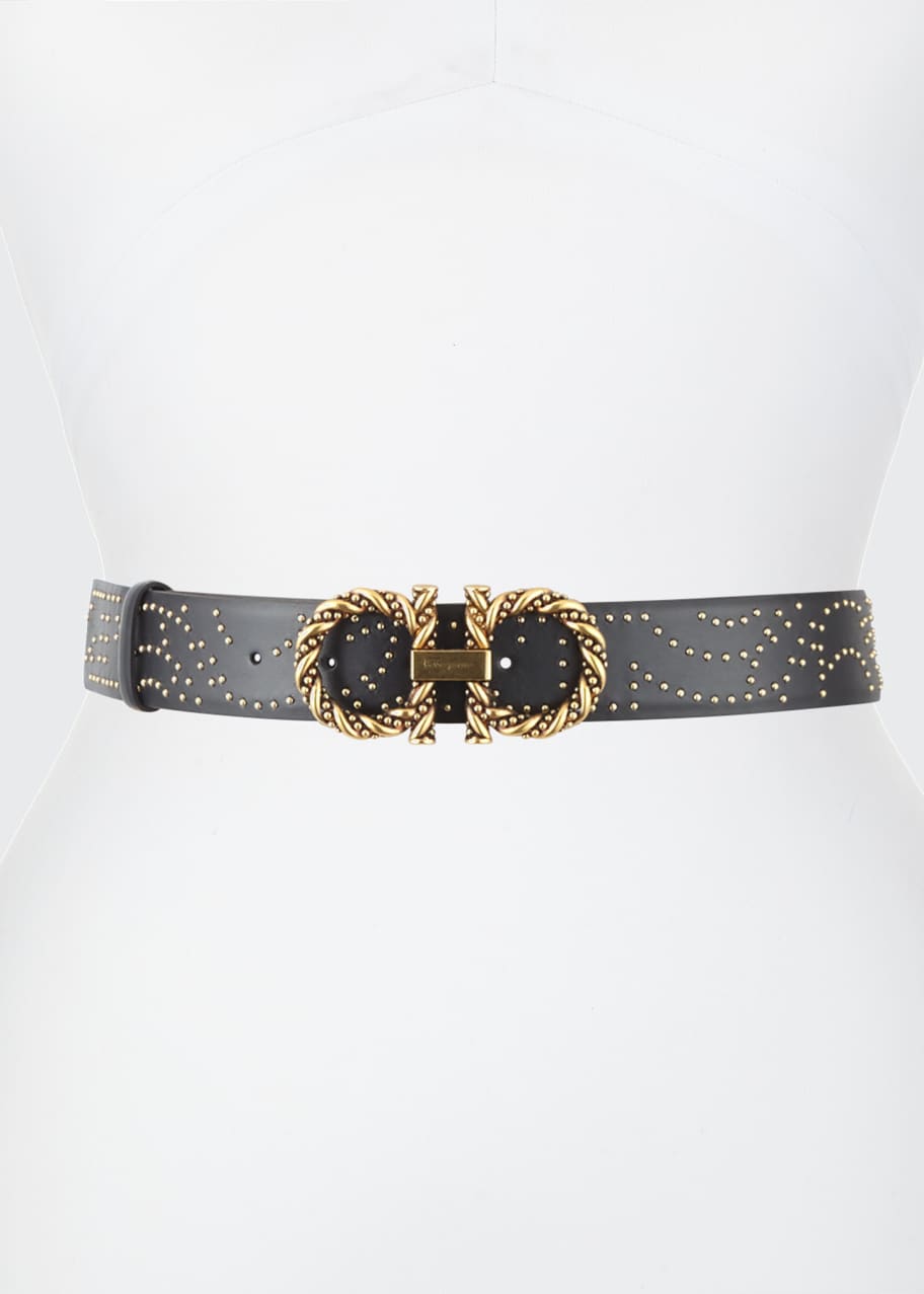 Ferragamo studded belt on sale