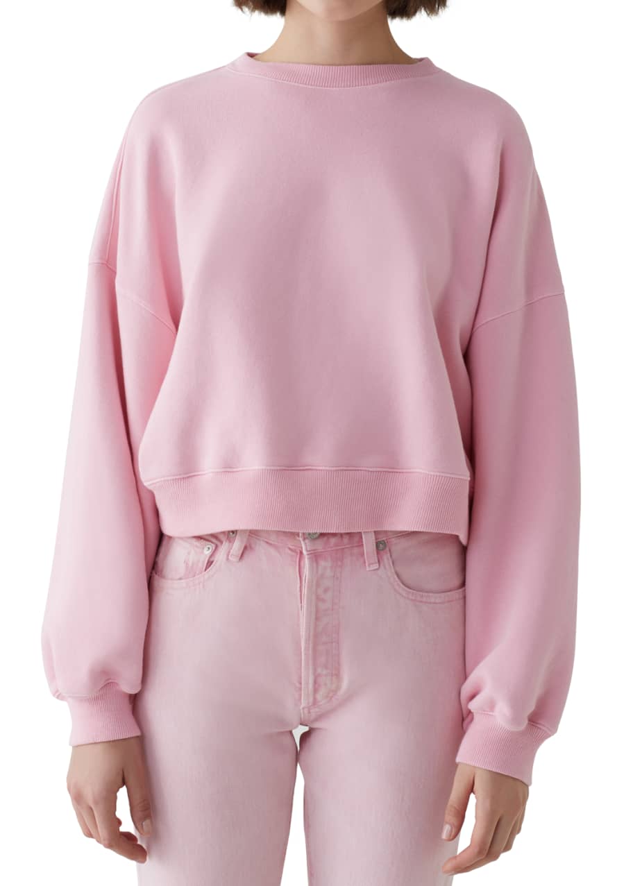 Agolde balloon sleeve hotsell cropped sweatshirt