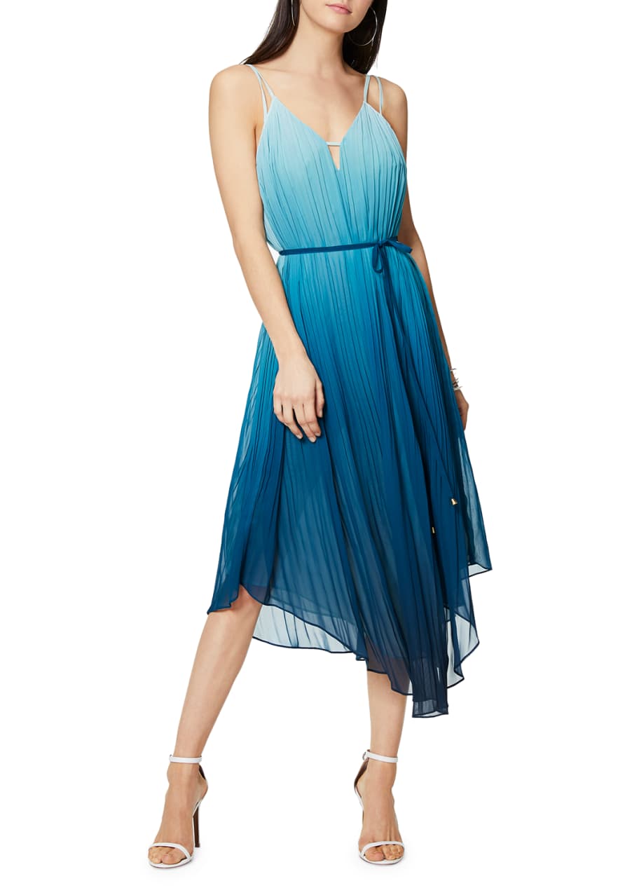 Ramy Brook Viola Ombre Pleated Spaghetti-Strap Dress