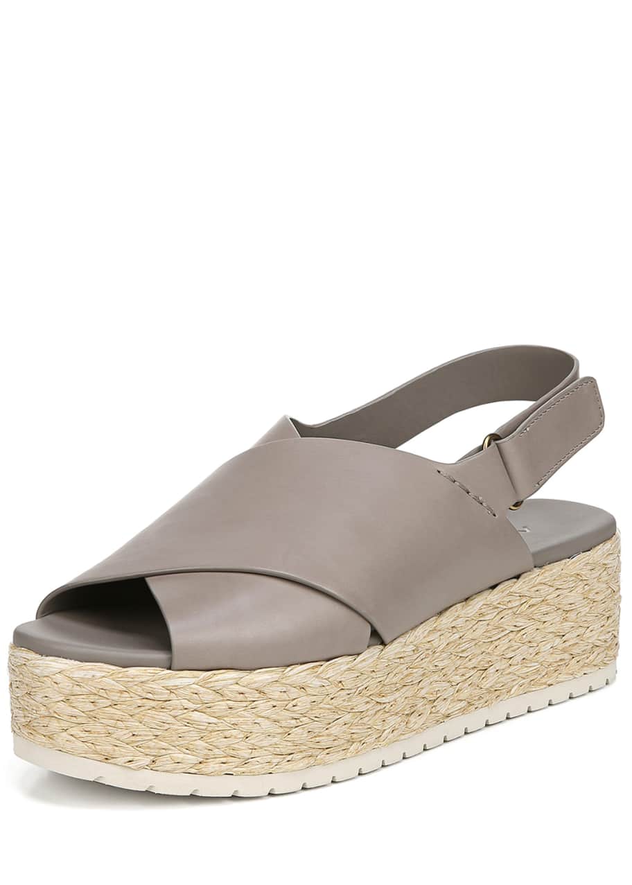 Jesson Leather Platform Espadrilles