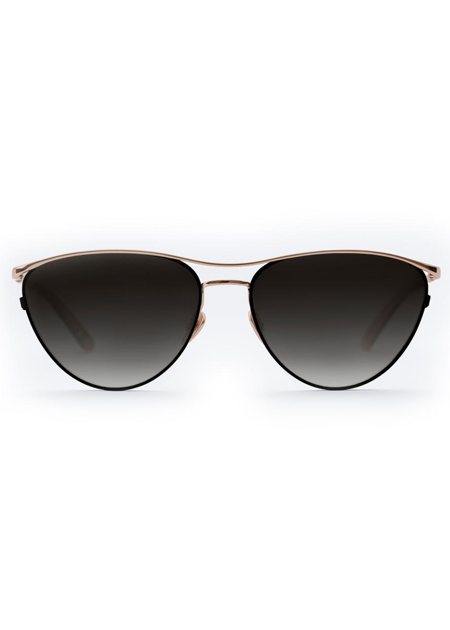 KREWE Cohn Titanium/Clear Acetate Cat-Eye Sunglasses 