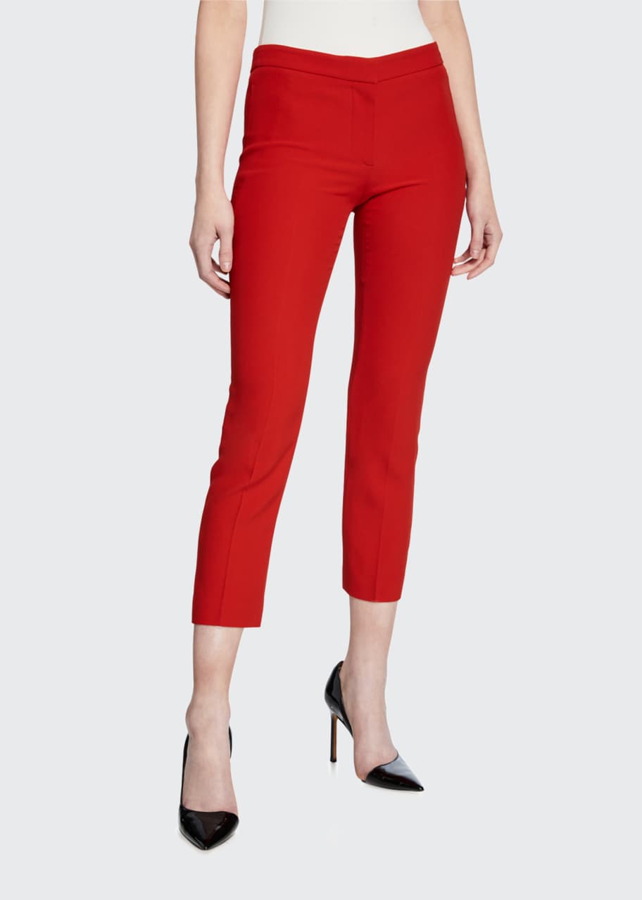 crepe cigarette trousers McQueen Leaf Crepe Cigarette Trousers