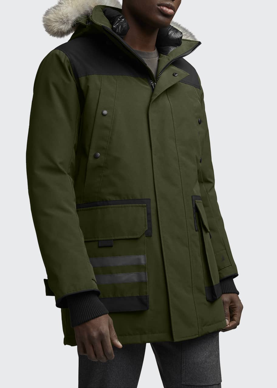 Image 1 of 1: Men's Erickson Parka Coat w/ Fur Trim