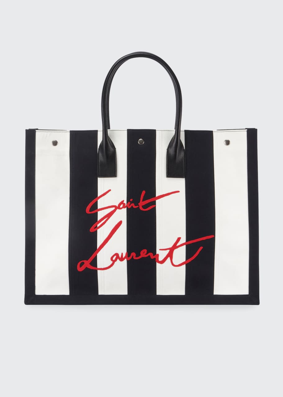 Image 1 of 1: Cabas Striped Tote Bag