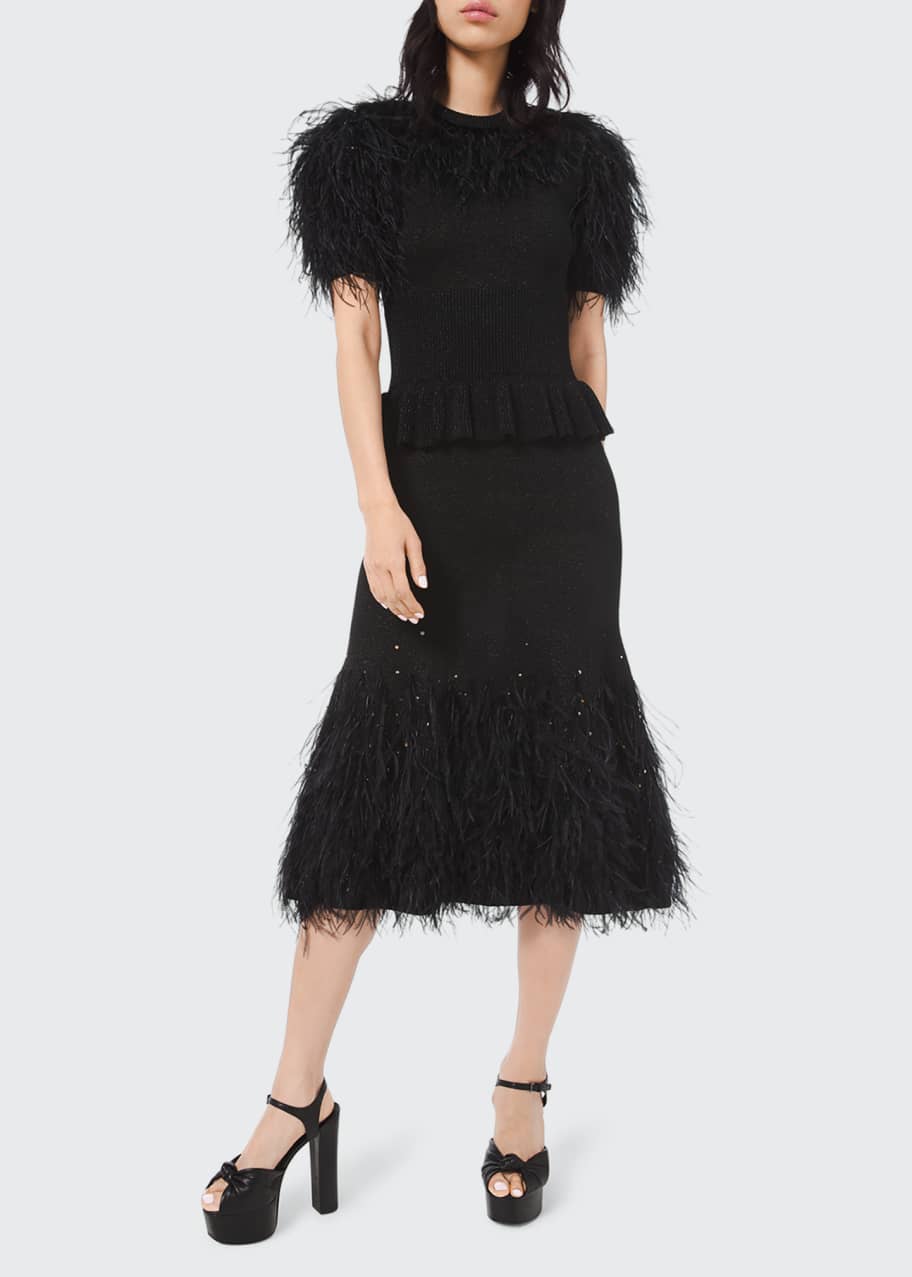Michael kors feather dress shop