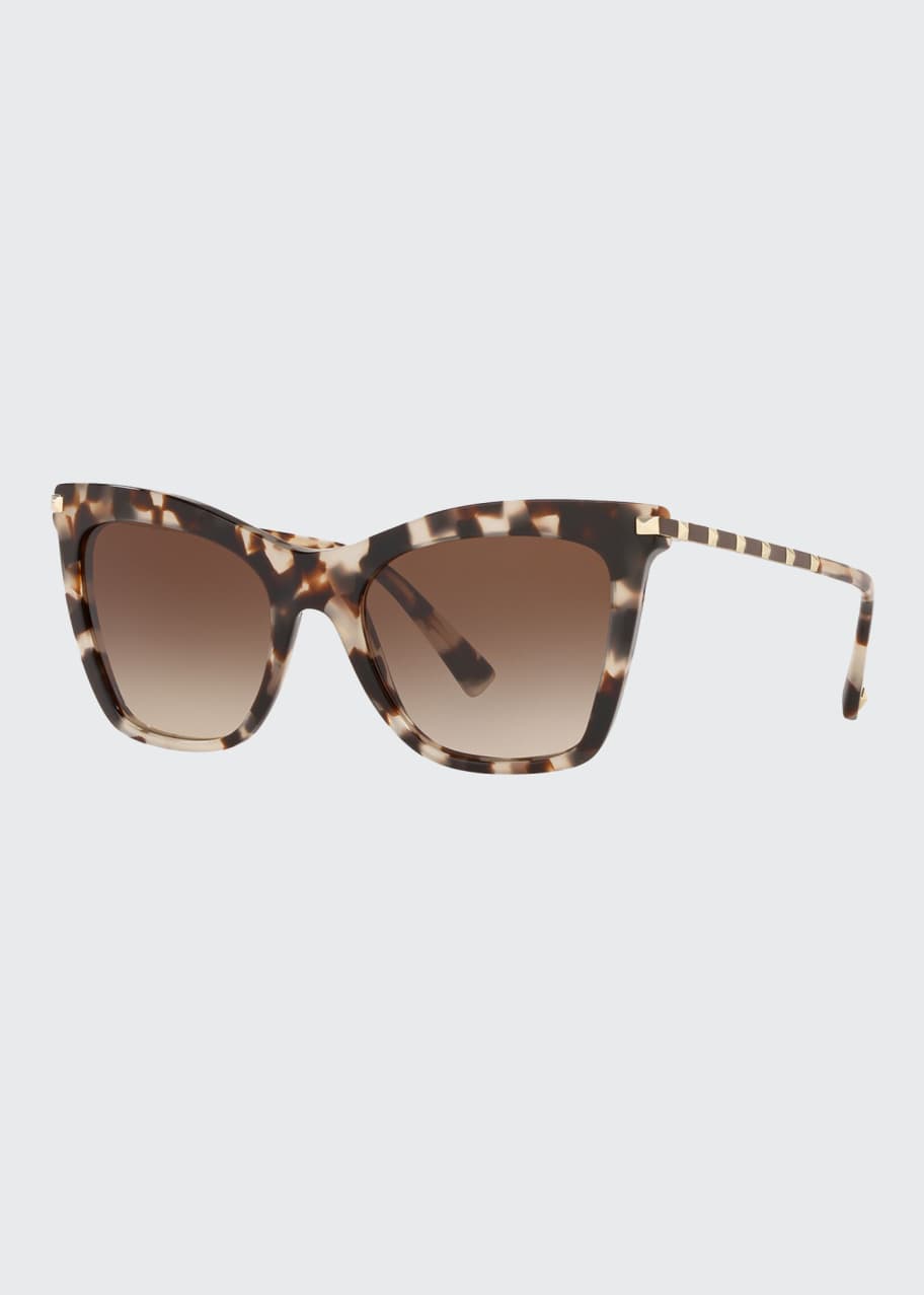 Valentino Garavani Rockstud-Trim Cat-Eye Sunglasses - Bergdorf Goodman