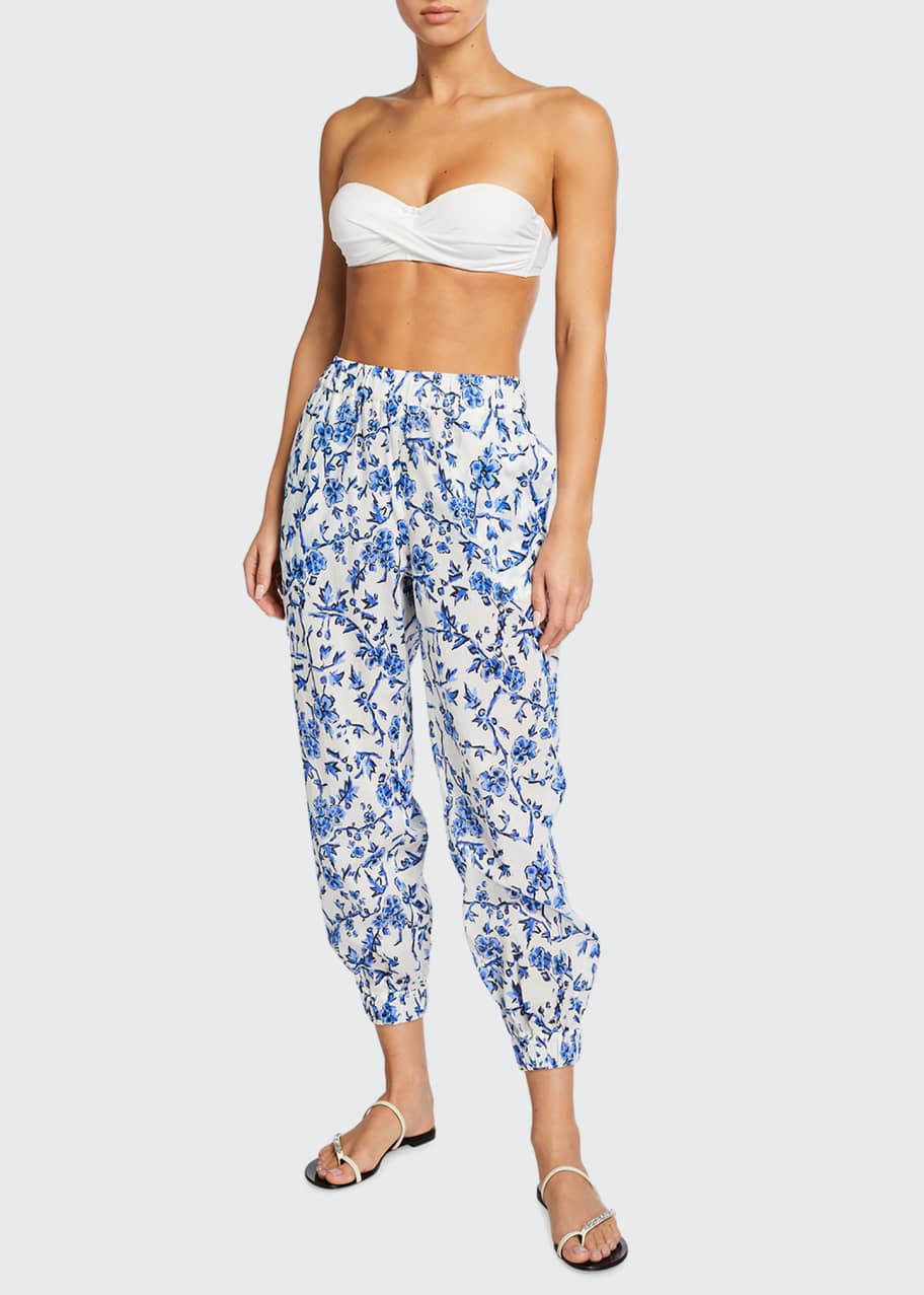 Introducir 102+ imagen tory burch printed beach pants