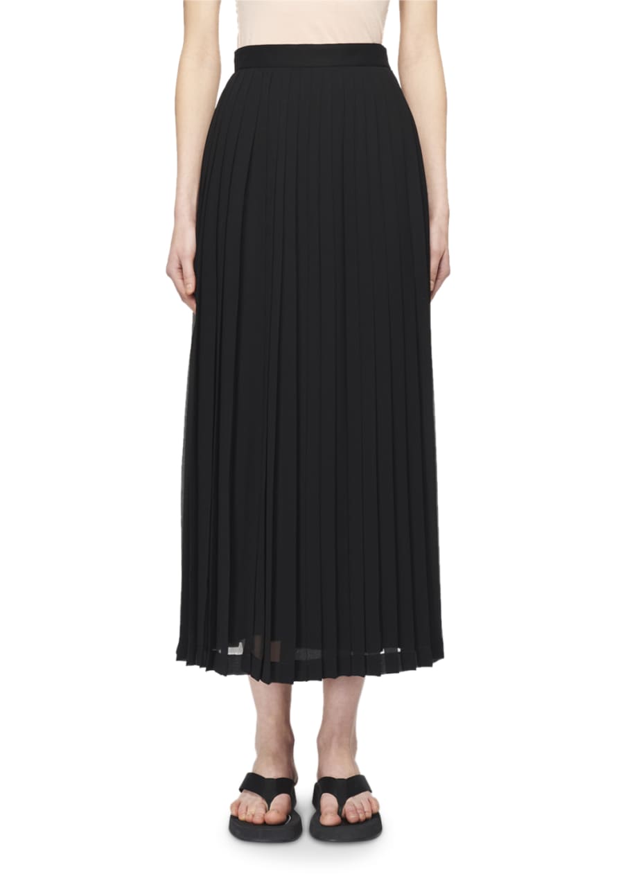 the row pleated dress THE ROW Lawrence Pleated Midi Dress