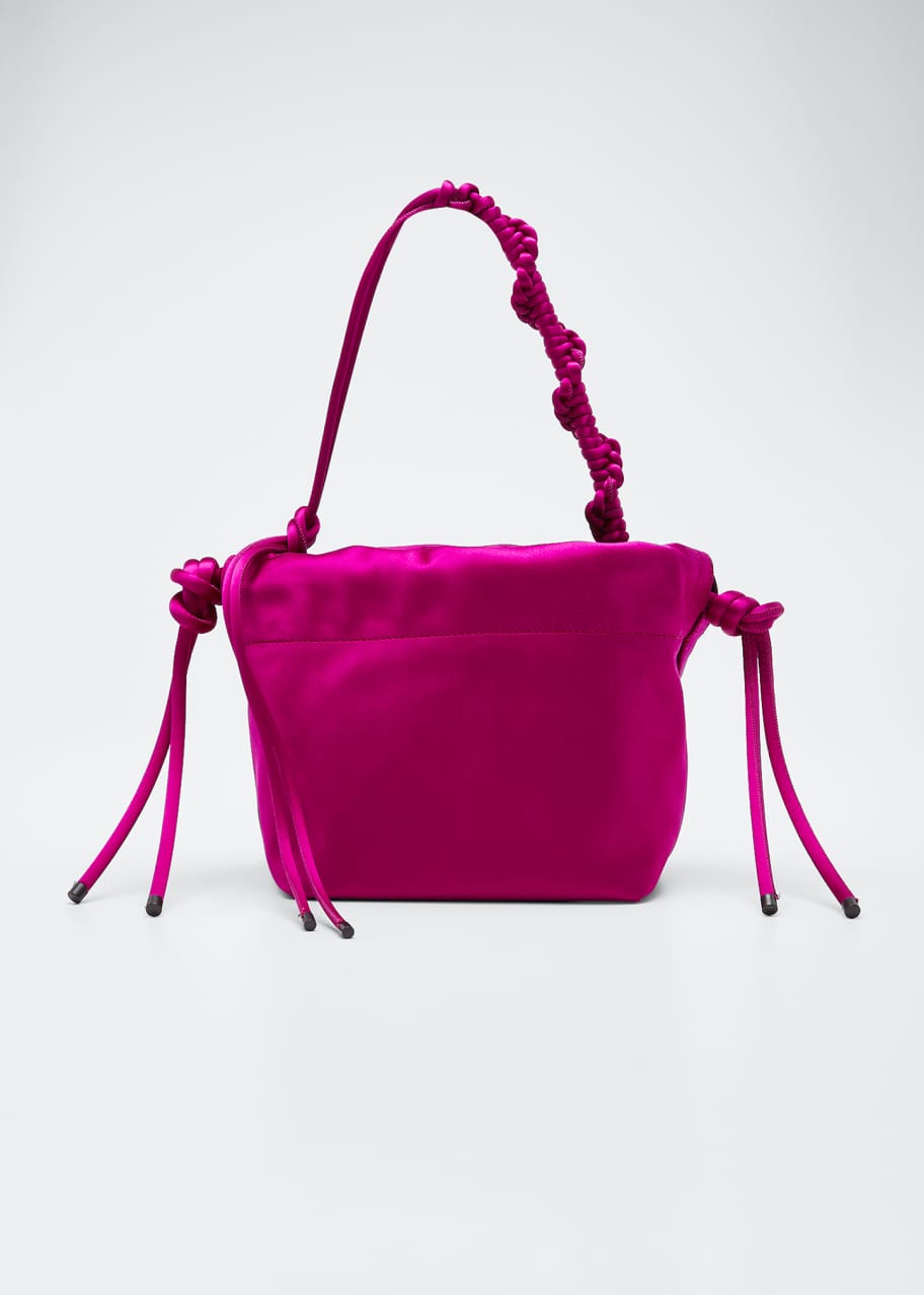 Dries Van Noten Satin Drawstring Bucket Bag - Bergdorf Goodman
