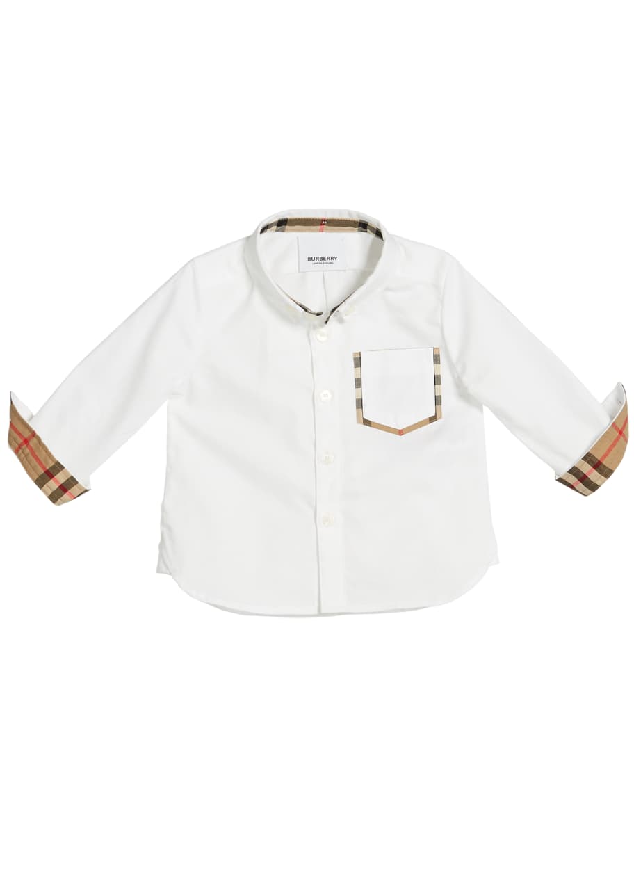Image 1 of 1: Boys' Harry Checked-Trim Shirt, Size 6M-2