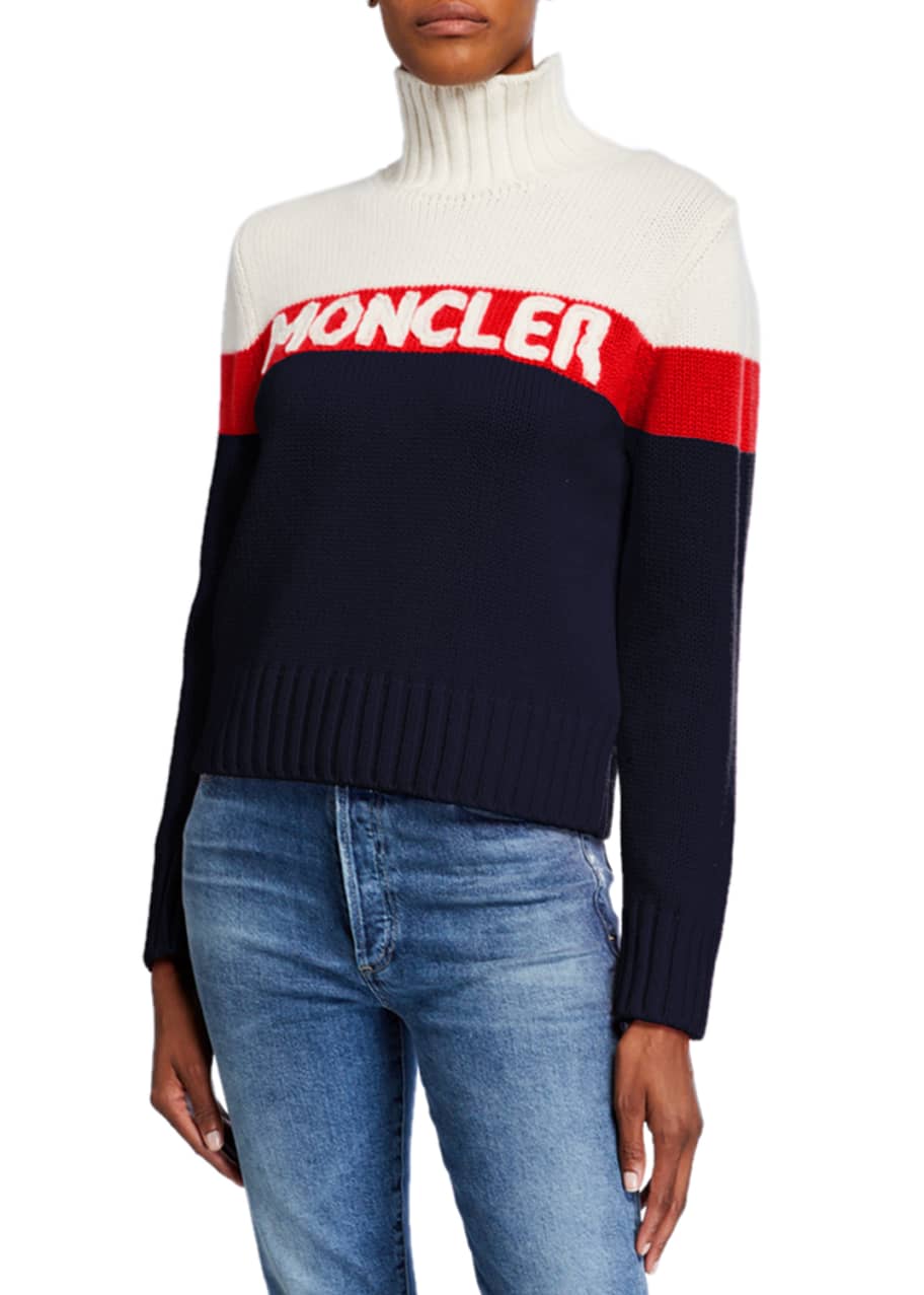 Image 1 of 1: Colorblock Logo Sweater