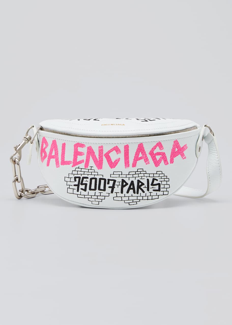 Balenciaga Souvenir XXS Graffiti Lambskin Belt Bag Bergdorf Goodman