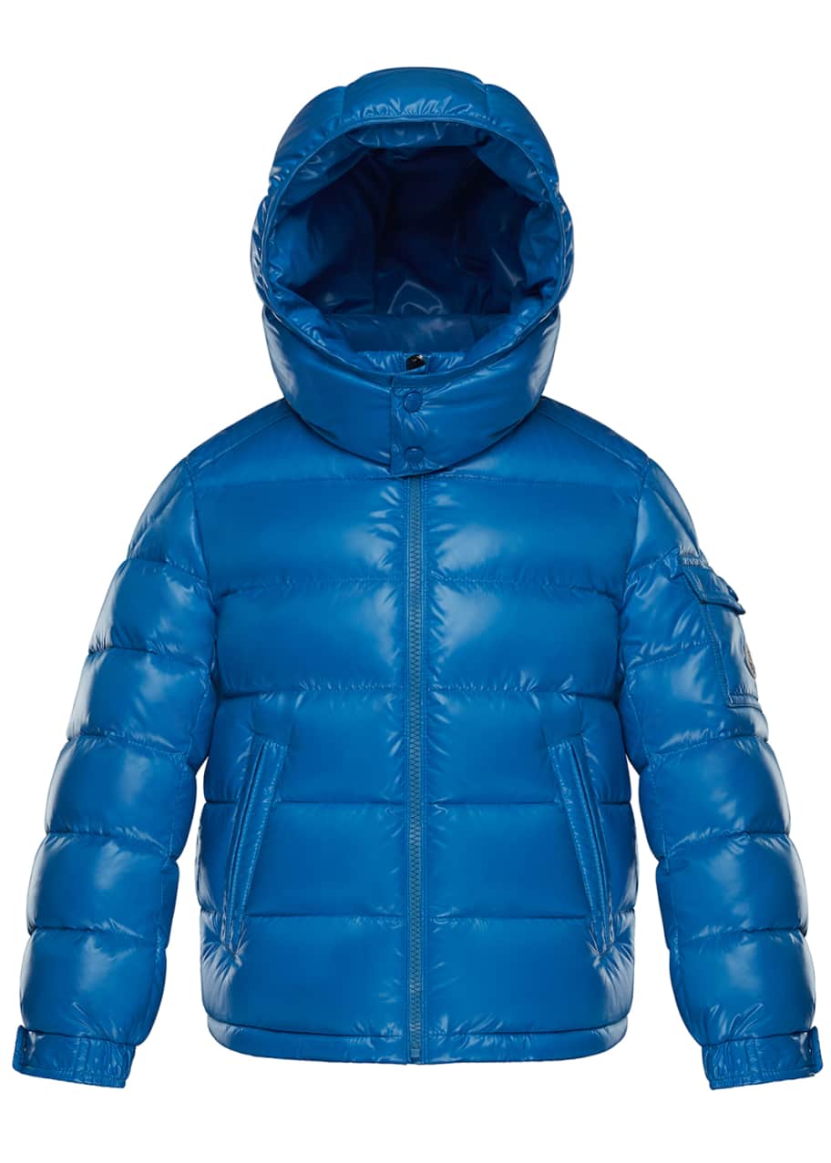 Image 1 of 1: New Maya Quilted Hooded Nylon Puffer Jacket, Size 4-6