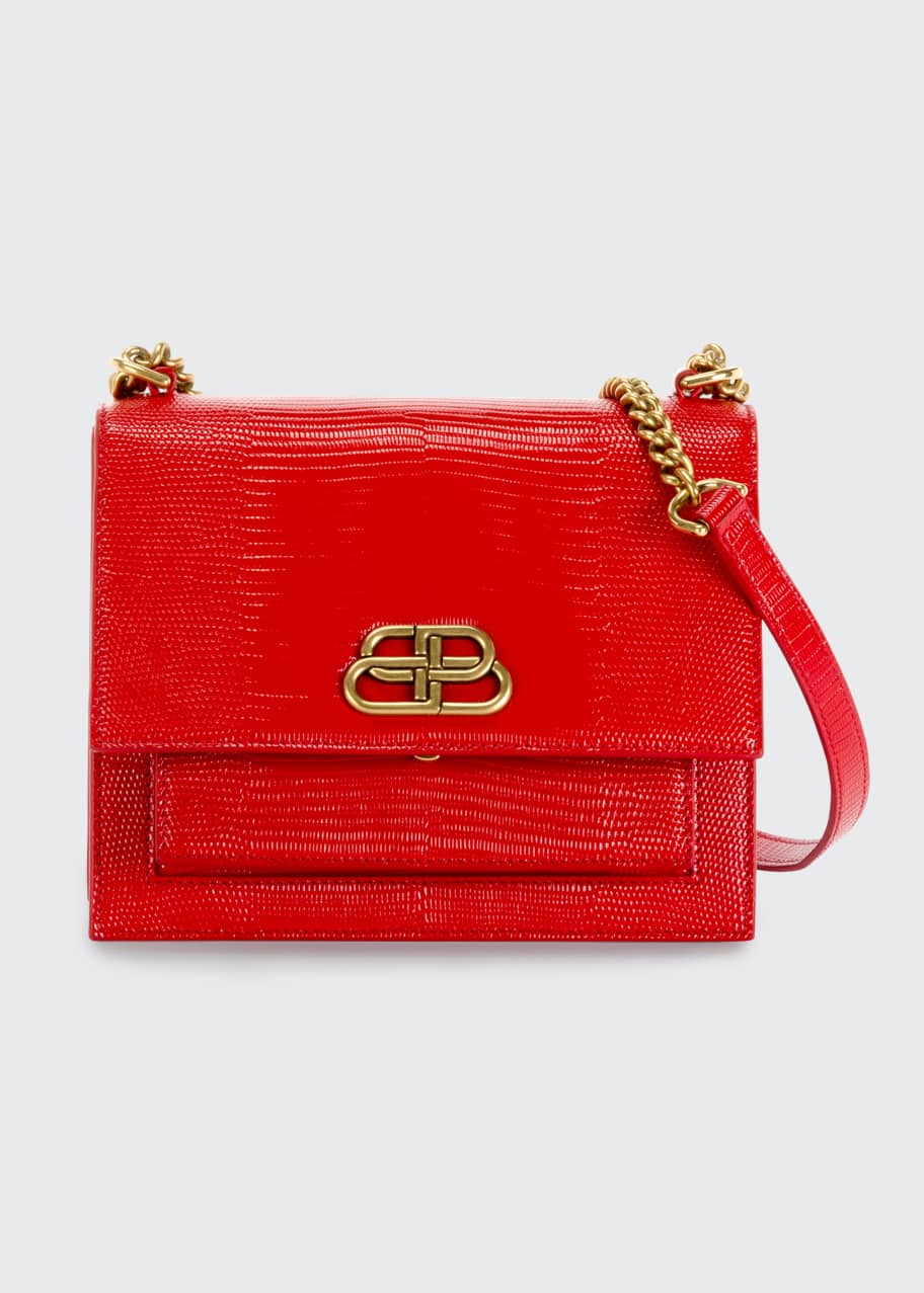 Balenciaga Sharp Small Lizard Embossed Shoulder Bag Bergdorf Goodman