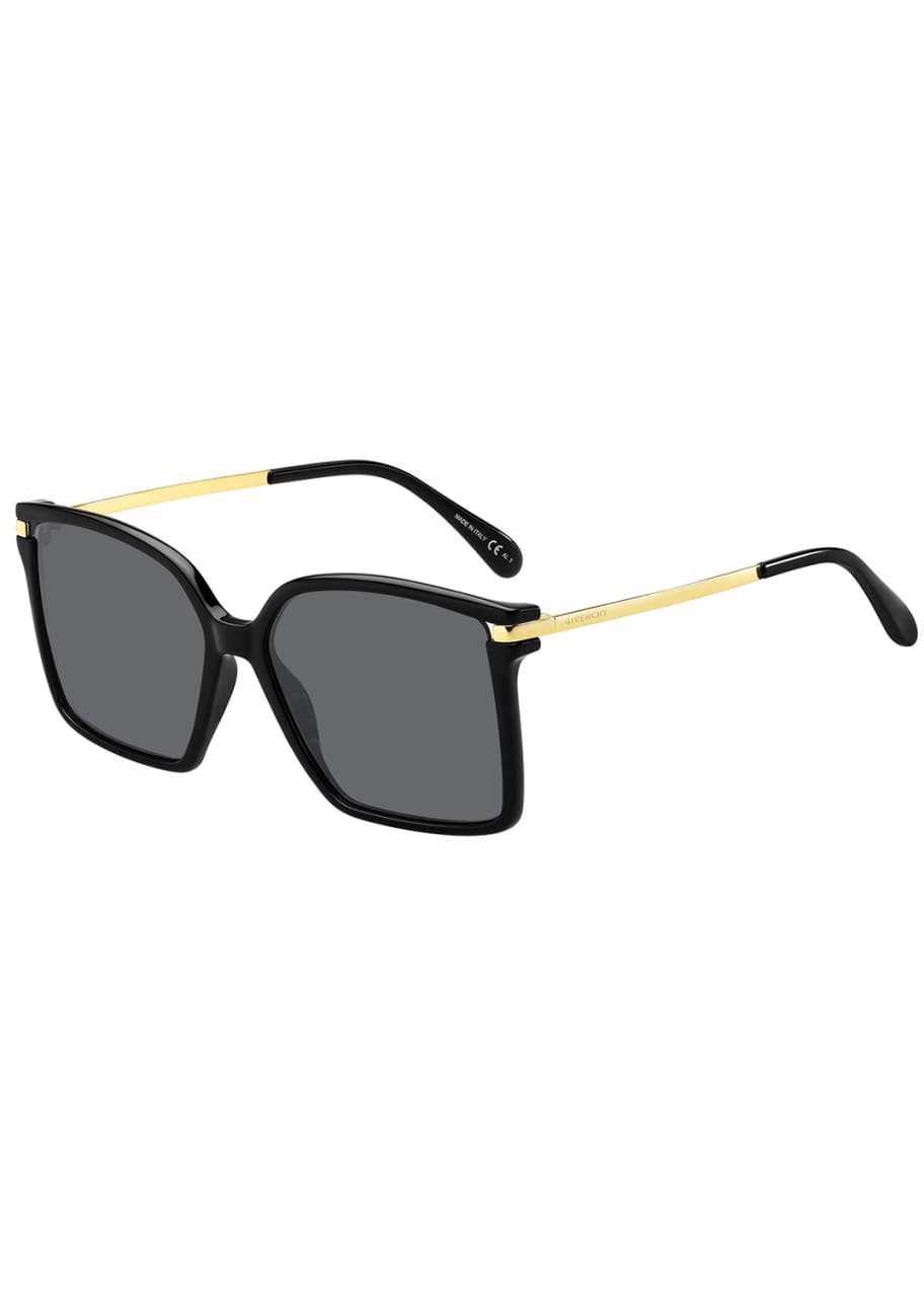Image 1 of 1: Square Propionate & Metal Sunglasses