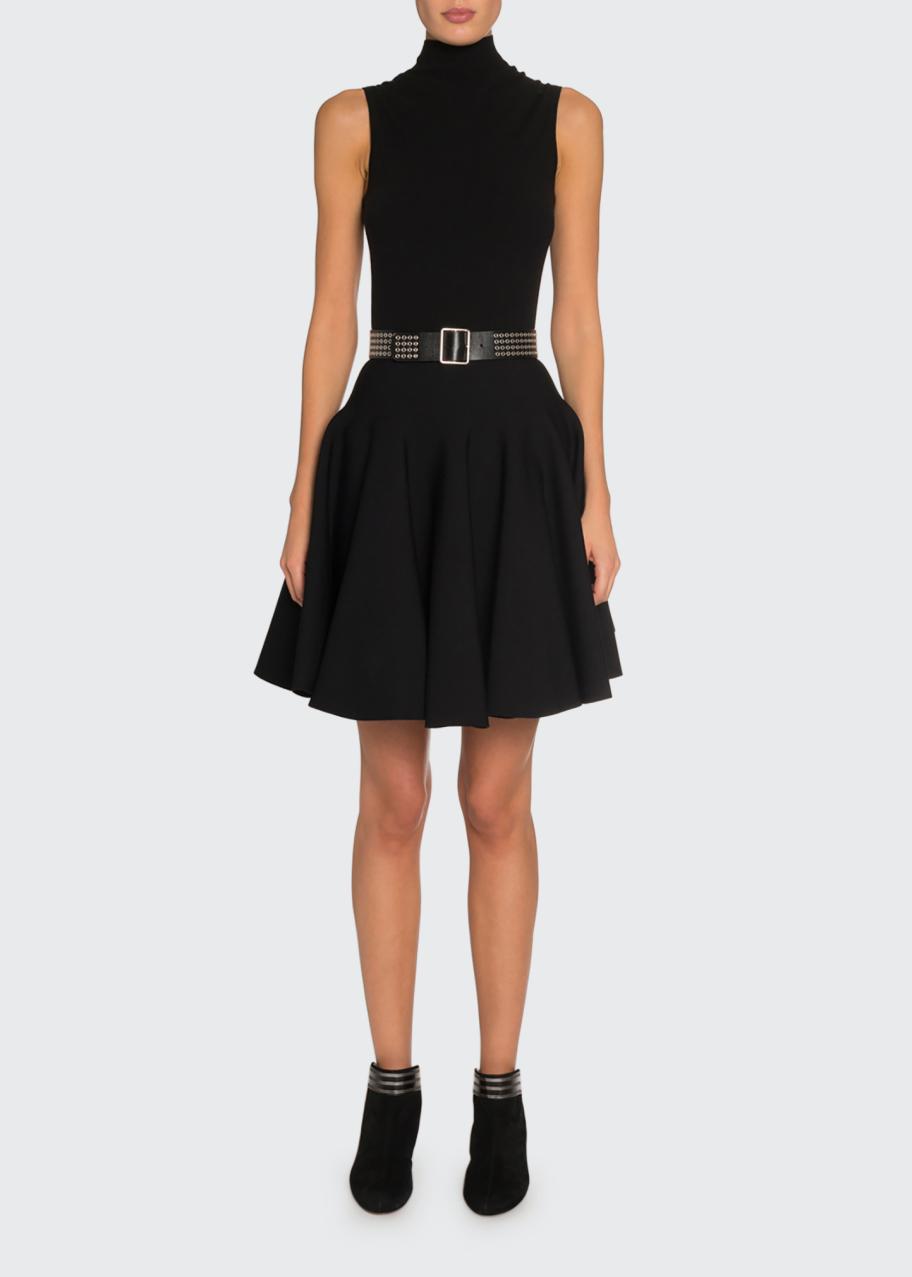 ALAIA Oeillet Grommet-Studded Wide Leather Belt - Bergdorf  display picture 1