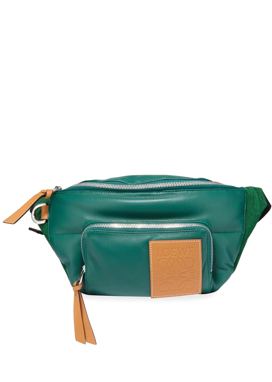 Loewe Men's Puffy Colorblock Lamb Leather Belt Bag/Fanny