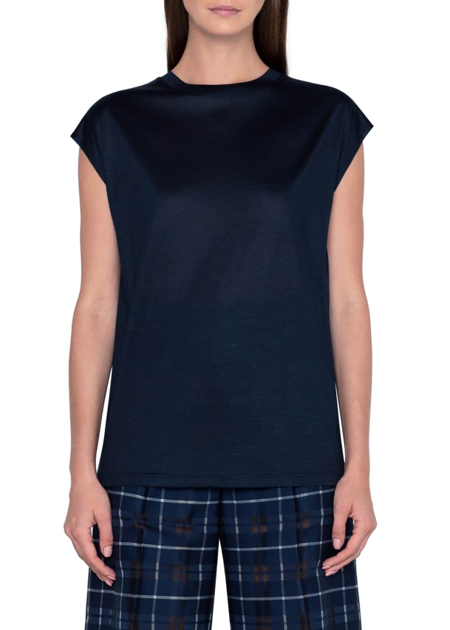Image 1 of 1: Oversized Silk T-Shirt