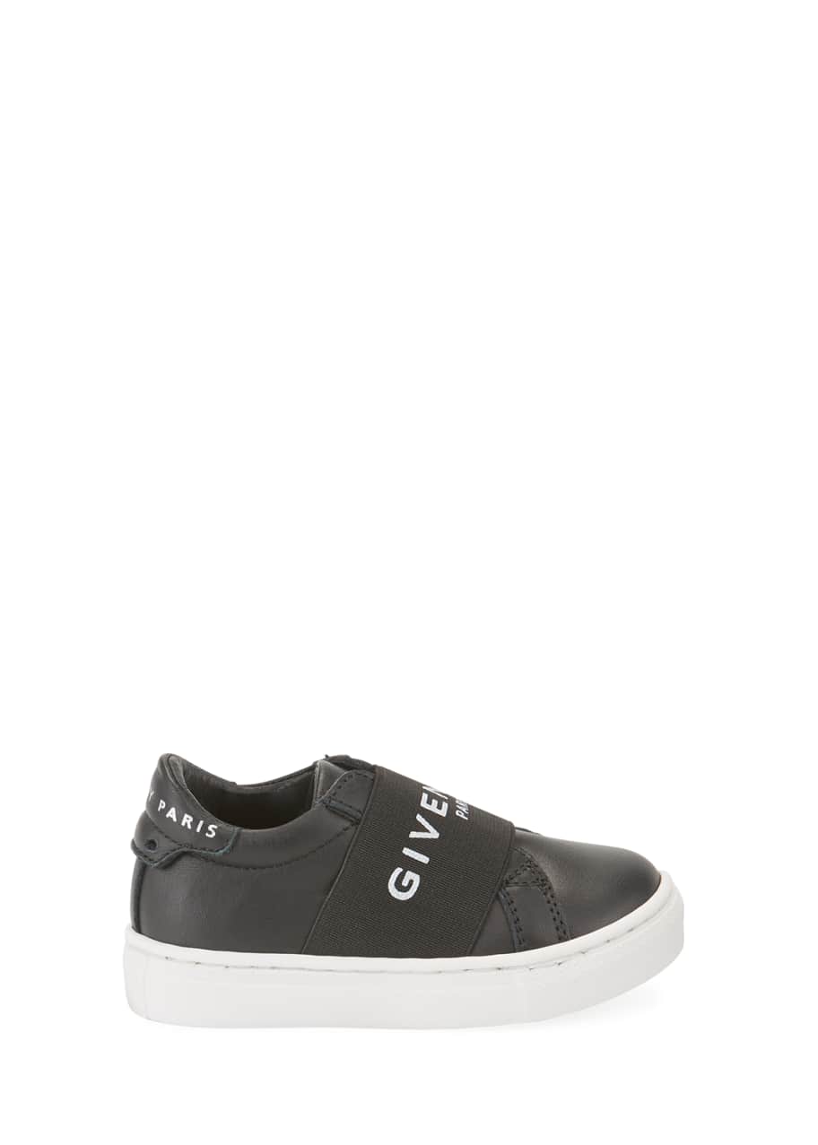 Image 1 of 1: Logo Band Leather Sneakers, Baby