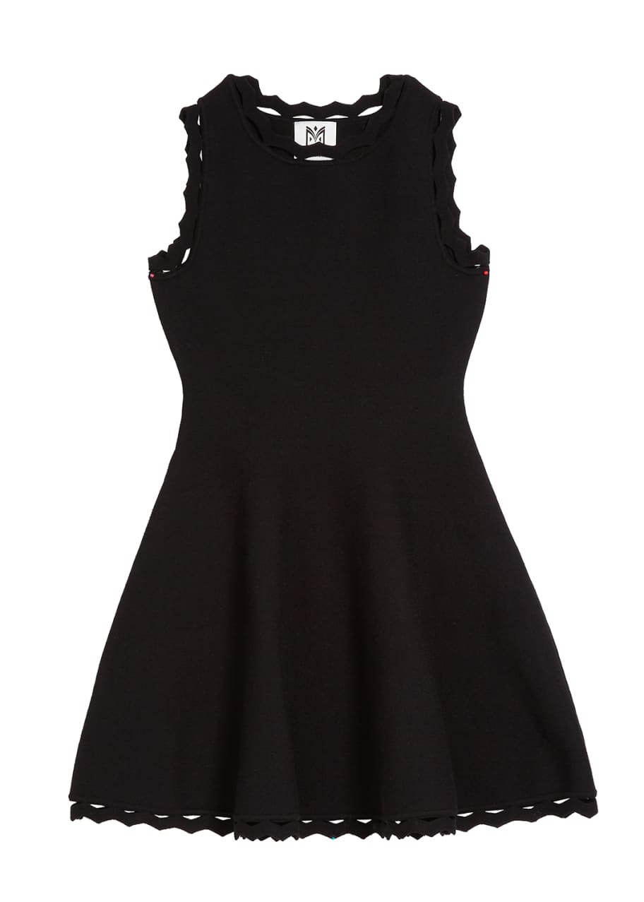 Milly Minis Zigzag-Trim Flare Dress, Size 7-16 - Bergdorf Goodman