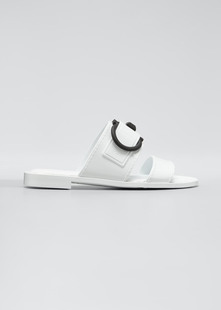 Taryn Two Tone Jelly Logo Slide Sandals