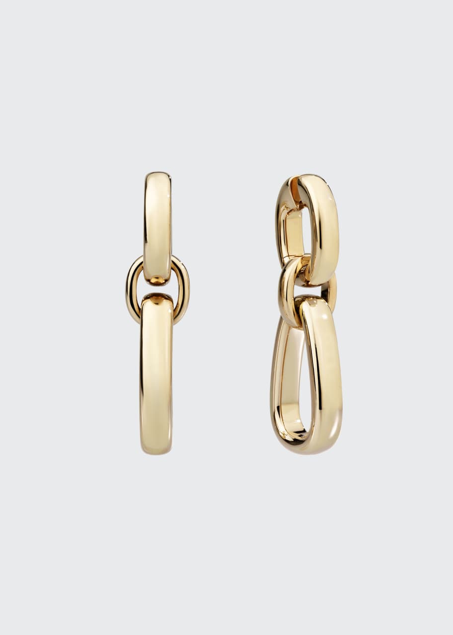 Image 1 of 1: Iconica 18k Rose Gold Pendant Earrings w/ Diamonds