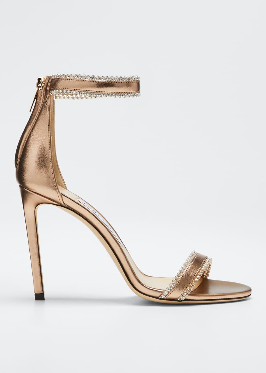 Jimmy choo dochas jeweled online leather sandals