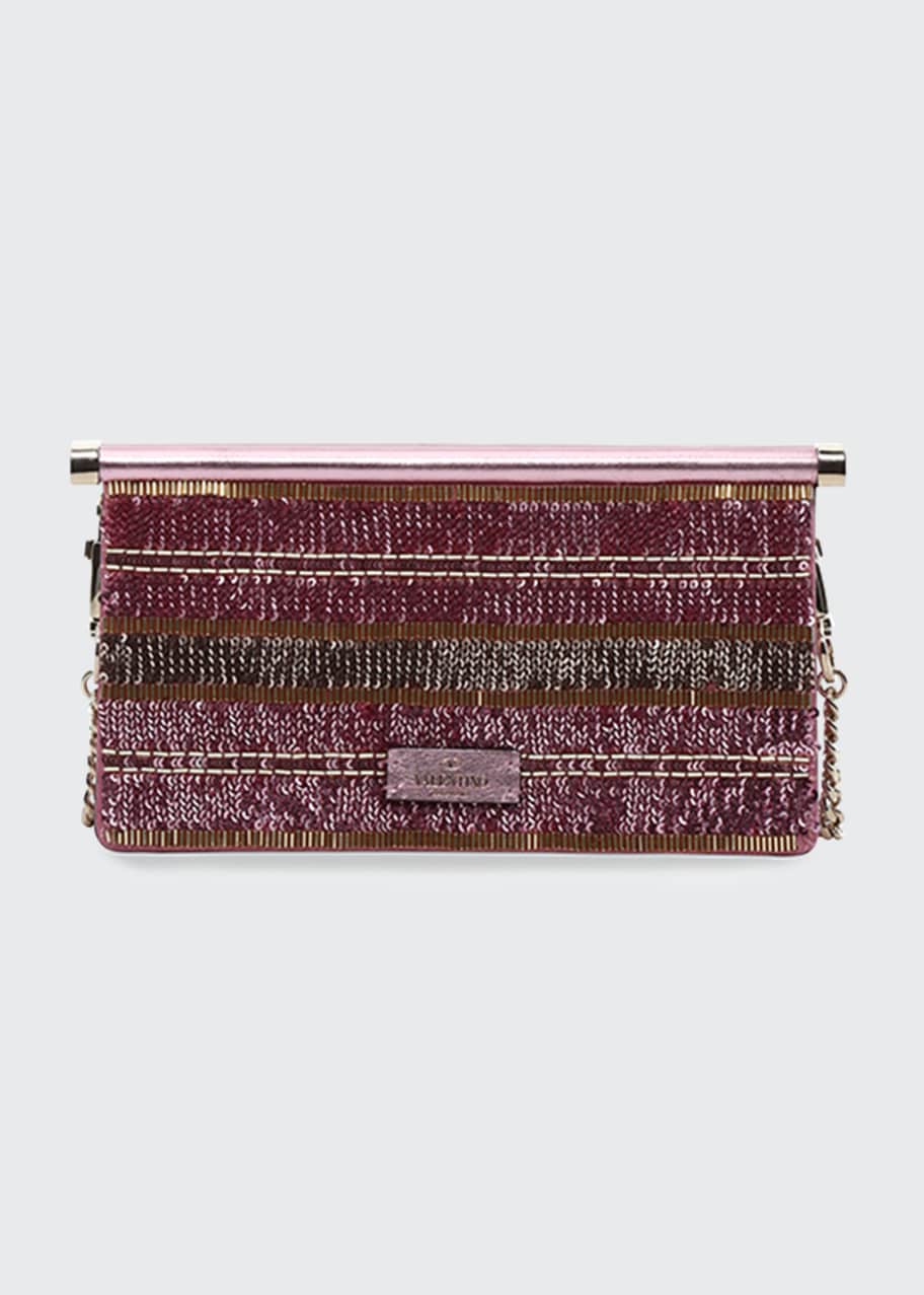 Image 1 of 1: Carry Secrets Small Sequined Clutch Bag
