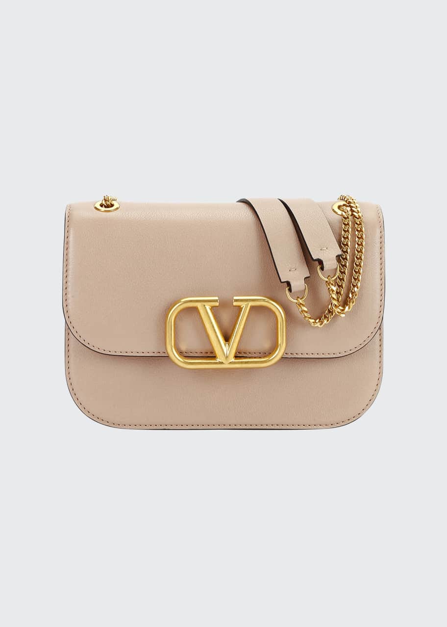 Valentino garavani vlock store buffalo leather shoulder bag